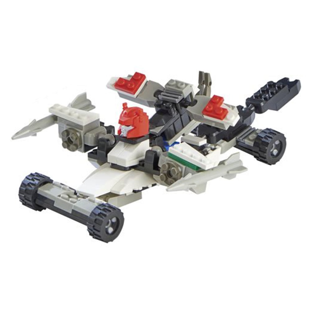 Bloco Toys 3 in 1 ワイルドウィーラー | STEMトイ | ジープ デューン バギー ATV 4 ウィーラー | DIYビルディング wilko 3 in 1 Blox Robot Building Set